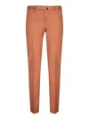 INCOTEX BROWN SLIM FIT TROUSERS