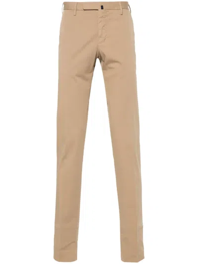 Incotex Slim-cut Stretch-cotton Trousers In Neutrals