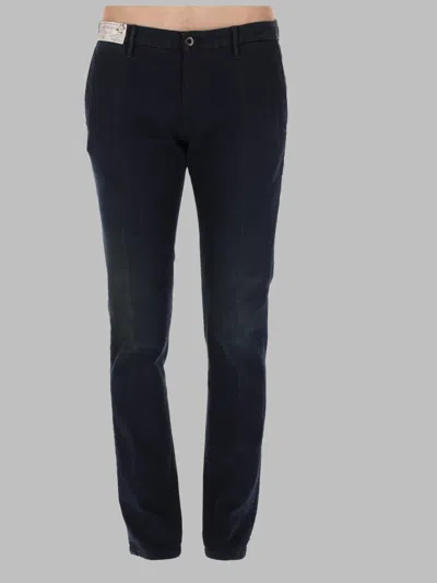 Incotex Tailored Slim-fit Pants With Patch Logo Detail In Black