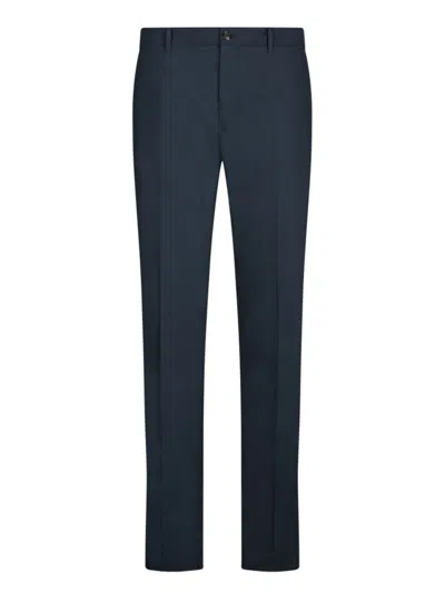 Incotex Slim-fit Trousers With Modern Cut In Blue