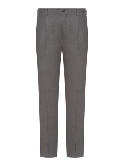 Incotex Slim Fit Virgin Wool Pants In Grey