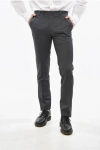Incotex Slim Fit Virgin Wool Pants With Belt Loops In Gray