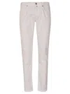 Incotex Slim Fit White Stretch Cotton Pants In Neutral