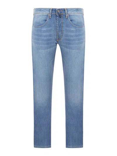 Incotex Slim Jeans In Stretch Cotton In Blue