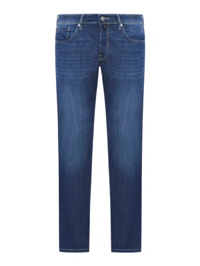 Incotex Slim Jeans In Stretch Cotton In Blue