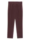 Incotex Slim Trousers In Burgundy
