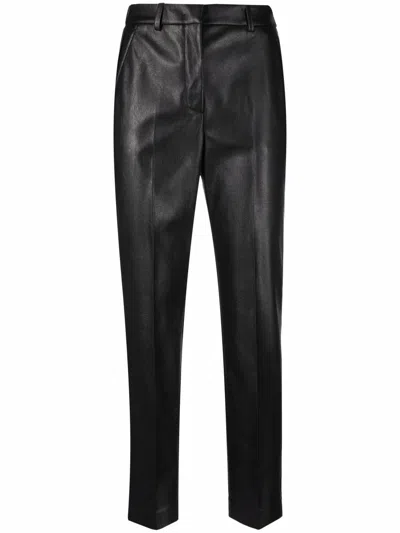 Incotex Coated Finish Trousers Featuring Pockets In Black