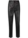 Incotex Coated Finish Trousers Featuring Pockets In Black