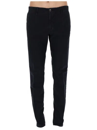 Incotex Slim-fit Stretch Cotton Chinos In Black