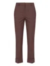 Incotex Straight Trousers With Belt Loops And Back Pockets In Brown