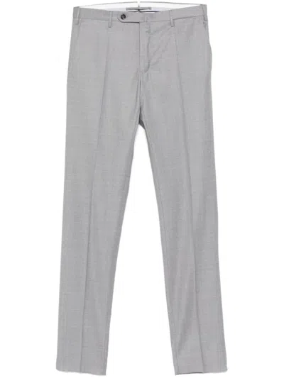 INCOTEX SLUB-TEXTURE TROUSERS