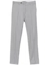 Incotex Slub-texture Trousers In Grey