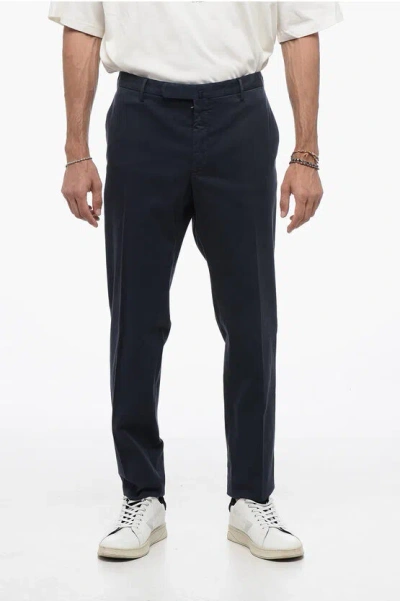 Incotex Solid Color Slim Fit Chino Pants In Blue