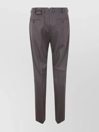 Incotex Straight Fit Chino Trousers Pockets In Gray