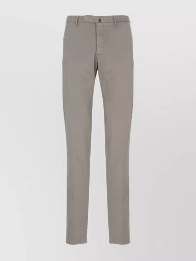 Incotex Tailored Grey Cotton Pants With Versatile Design In Gray