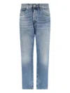 Incotex Straight Leg Five-pocket Trousers With Belt Loops In Blue