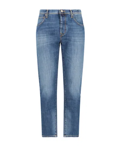 Incotex Straight Jeans In Blue