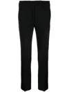 Incotex Straight-leg And Mid-rise Wool Tailored Trousers Clothing In Black