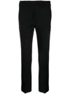 Incotex Straight-leg And Mid-rise Wool Tailored Trousers Clothing In Black