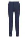 Incotex Straight Leg Trousers With Pockets And Loops In Blue