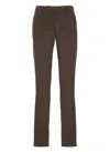 Incotex Straight-leg Brown Cotton Pants With Classic Detailing In Gray