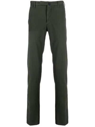 Incotex Straight-leg Chino Trousers In Green