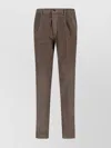 Incotex Straight Leg Corduroy Trousers Featuring Pockets In Brown