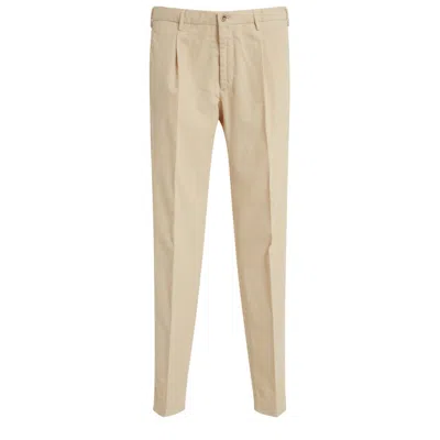 Incotex Straight Leg Corduroy Trousers In White