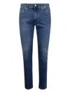 Incotex Stretch Denim Trousers Five Pockets In Blue