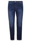 Incotex Straight-leg Jeans With Mid-rise Waist And Classic Finish In Black