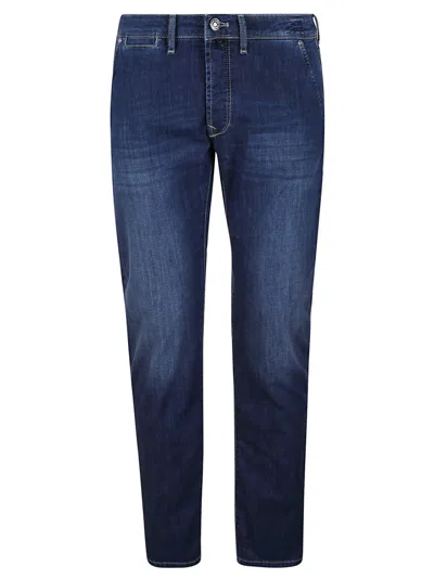 Incotex Straight-leg Jeans With Mid-rise Waist And Classic Finish In Black