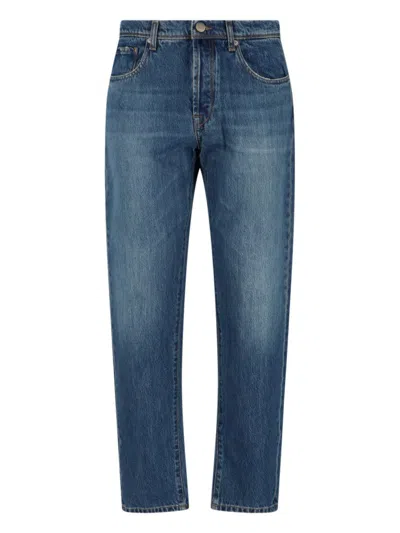 Incotex Straight-leg Jeans With Traditional Five-pocket Design In Blue