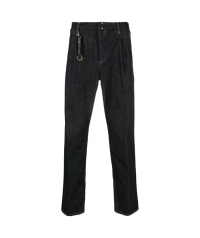Incotex Straight-leg Pleat-detail Jeans In Blue