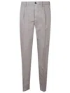 Incotex Straight-leg Tailored Pants With Subtle Pleats In Gray
