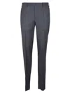 Incotex Straight-leg Tailored Trousers With Classic Waistband In Black