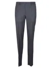 Incotex Straight-leg Tailored Trousers With Classic Waistband In Gray