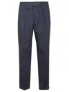 Incotex Pleat-detail Trousers In Blu