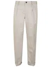 Incotex Pleated Straight-leg Trousers In Grigio