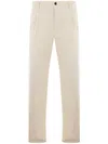 Incotex Stretch Cotton Trousers With Practical Pockets In Neutrals
