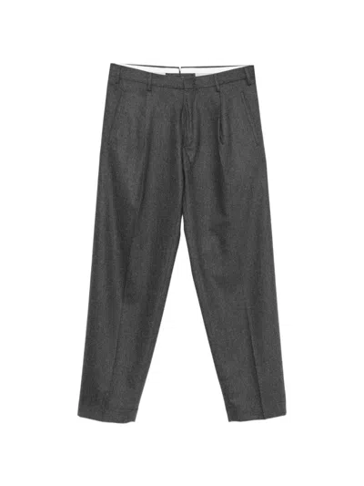 Incotex Straight Leg Trousers With Pleats In Gray