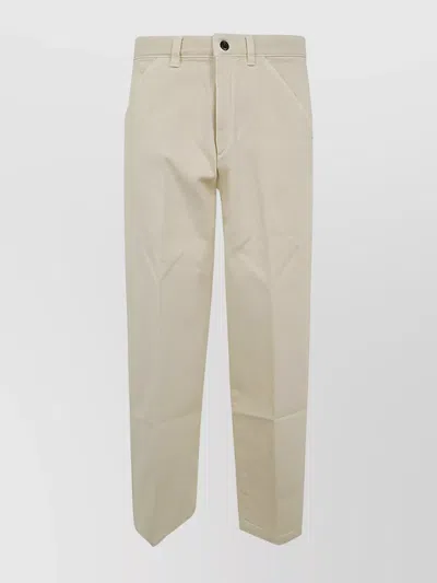 INCOTEX STRAIGHT LEG TROUSERS WITH POCKETS AND BELT LOOPS