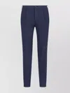 Incotex Straight Leg Trousers With Pockets And Loops In Blue