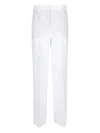 Incotex White Cotton Straight-leg Pants With Medium Rise