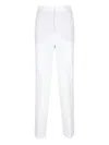 Incotex White Cotton Straight-leg Pants With Medium Rise