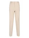 Incotex Beige Cotton Straight-leg Trousers With Tailored Finish