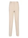 Incotex Beige Cotton Straight-leg Trousers With Tailored Finish In Beige