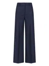 Incotex Wide Leg Trousers Button Detail In Blue