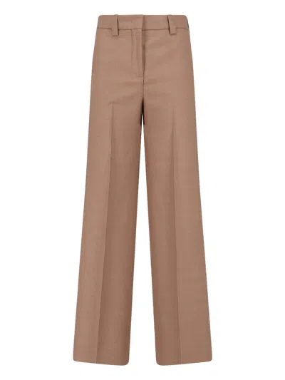 Incotex Wide Leg Trousers Featuring Button Detail In Brown