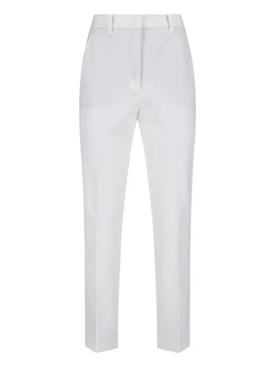 Incotex White Straight Leg Cotton Pants