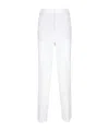 Incotex White Cotton Straight-leg Pants With Medium Rise